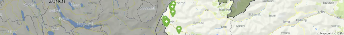 Kartenansicht für Apotheken-Notdienste in der Nähe von Feldkirch (Vorarlberg)
